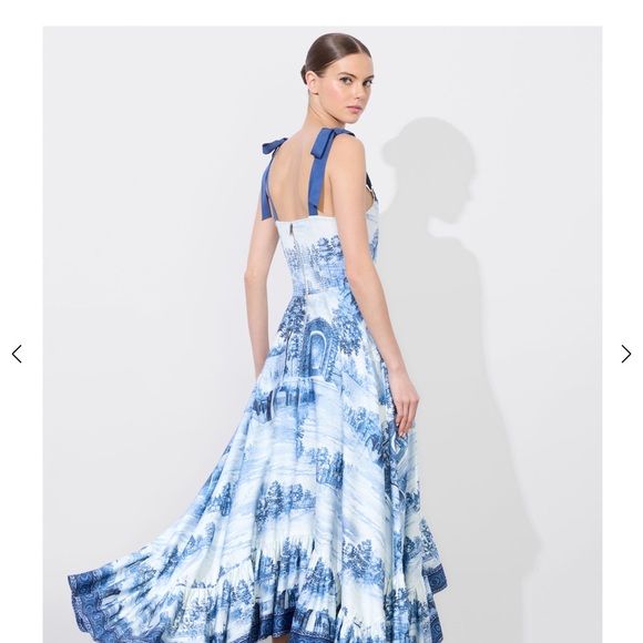 Alice + Olivia Rosalee Bustier Maxi Dress in Chateau 8 - Picture 2 of 14